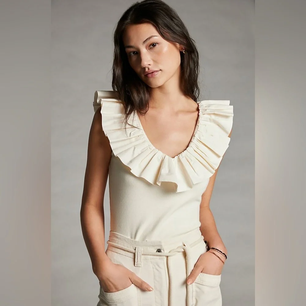 J. Crew ruffle silk top